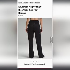 Lululemon high rise wide leg align pant